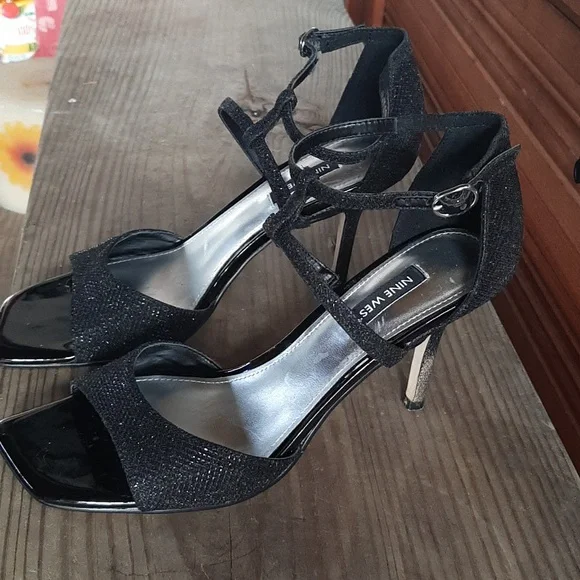 Nine West Women's Sighs Heeled Sandals - Sexy Square Toe Ankle Strap Dress Sandal - View #7
